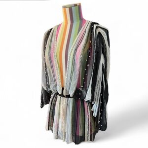 *Flaws* Vintage Elizabeth Courtney Costumes Hollywood Beaded Sequin Top